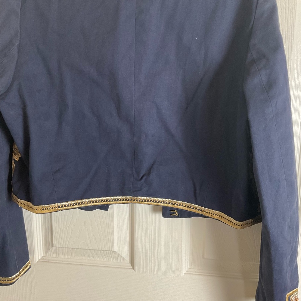 Embroidered Navy Blue Utility Jacket - Picture 13 of 15